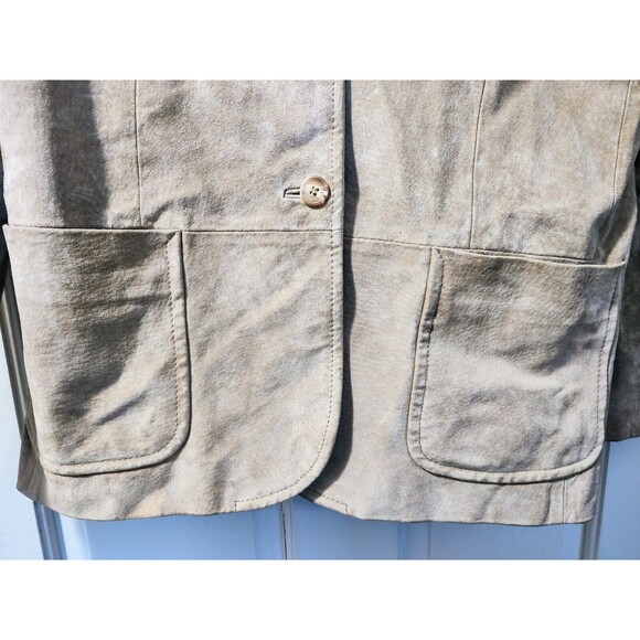 WOMENS BAGATELLE VINTAGE TAN SUEDE/LEATHER JACKET SZ 10P Fast Shipping - Picture 9 of 12
